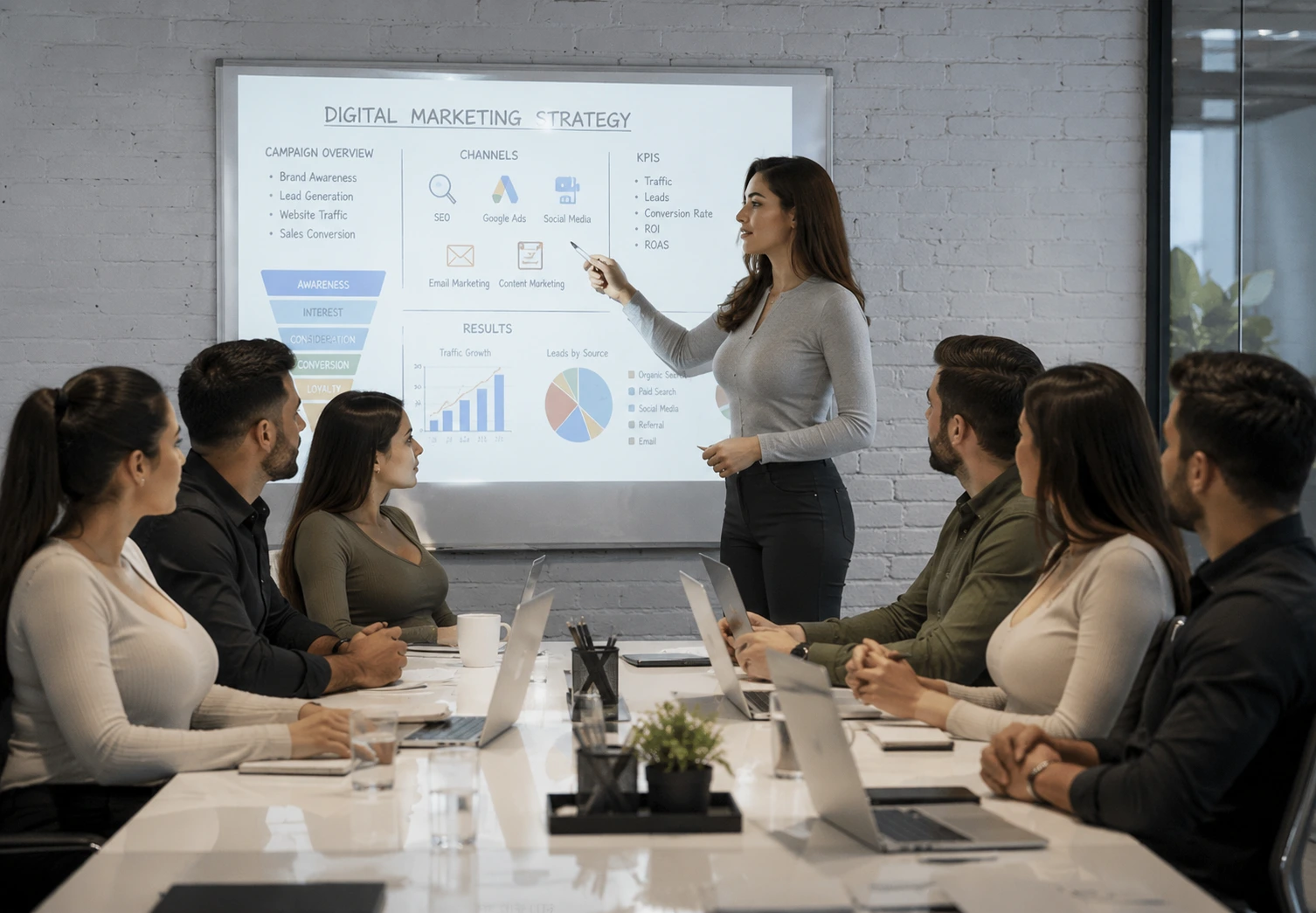 Frelenza digital marketing services strategy and growth visual.